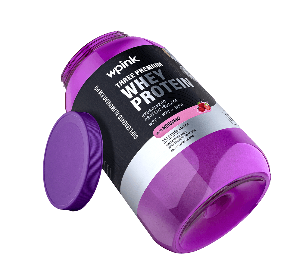 Three premium whey protein Morango- 1kg - WP