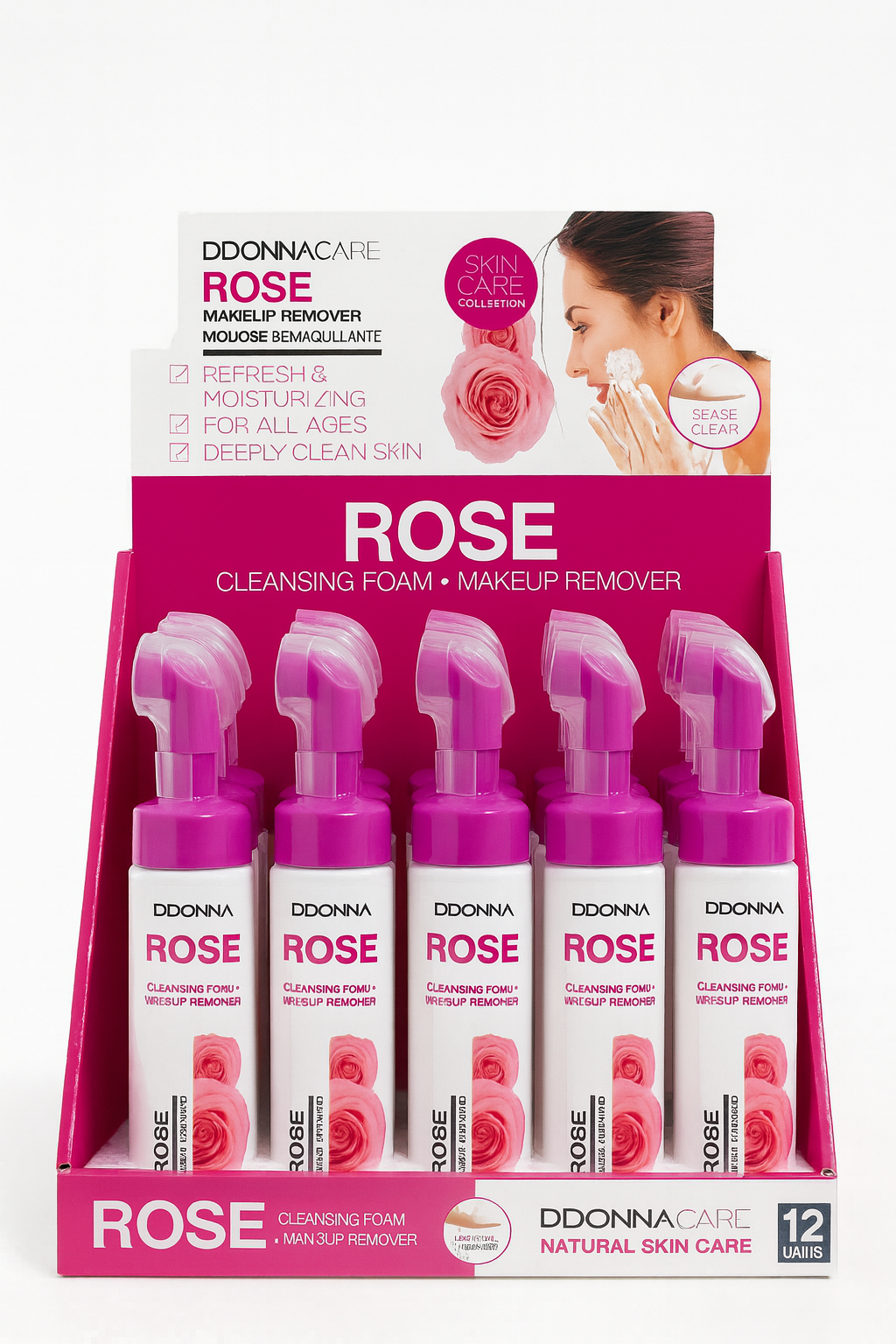 DDONNA Care Rose – Mousse de Limpeza Facial e Demaquilante (Cleansing Foam / Makeup Remover)